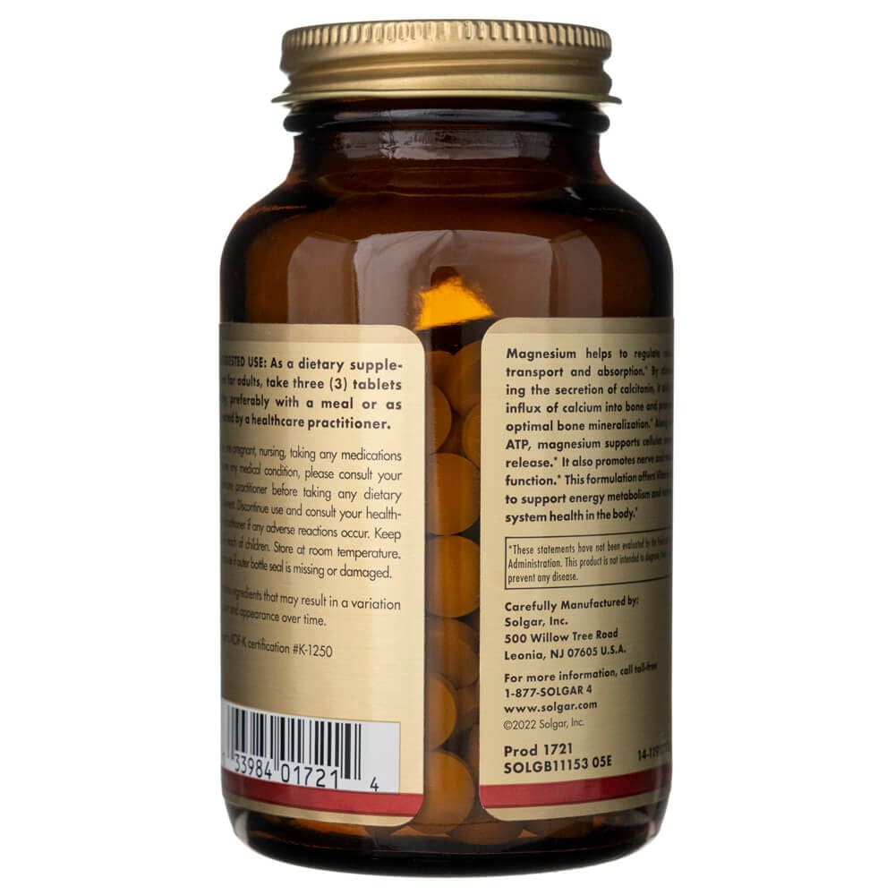 Solgar Magnesio con Vitamina B6 - 250 Tabletas - Imagen 4