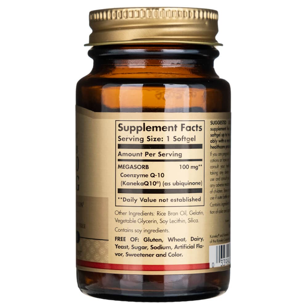 Solgar Megasorb CoQ-10 100 mg - 30 Cápsulas blandas - Imagen 2