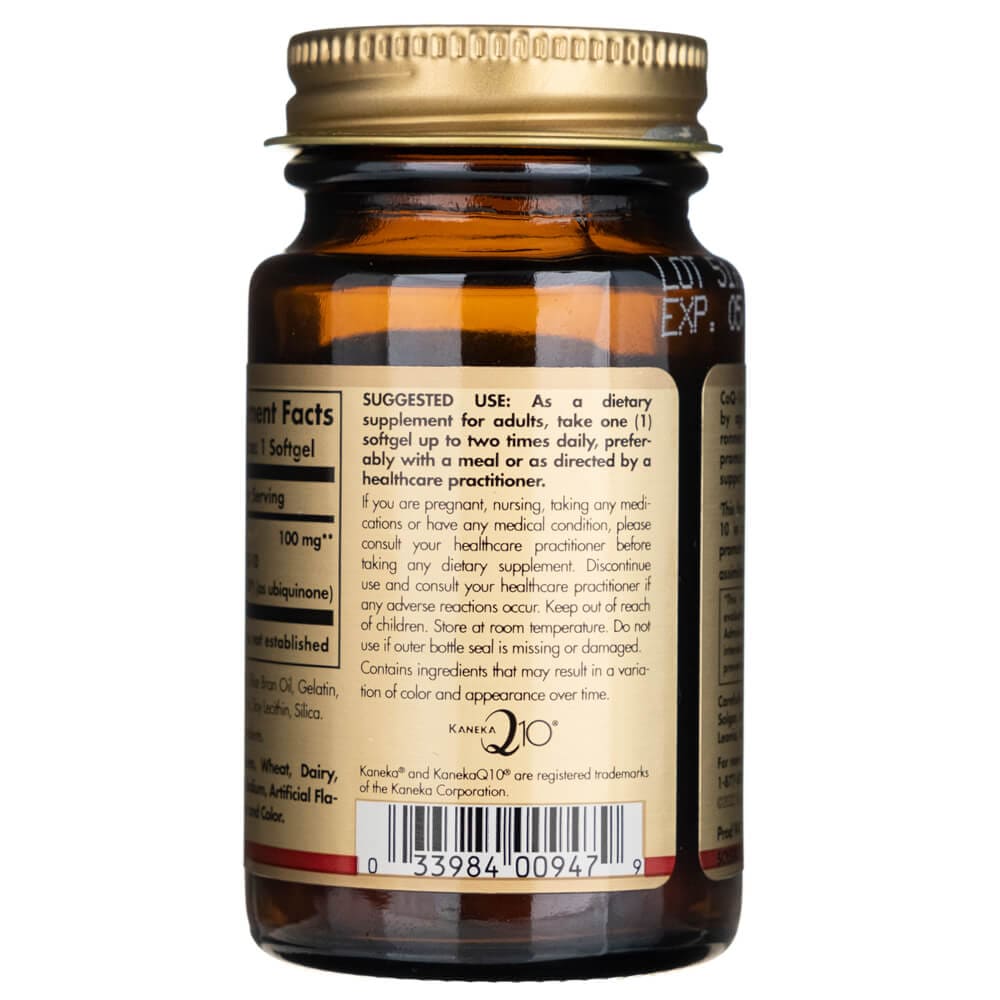 Solgar Megasorb CoQ-10 100 mg - 30 Cápsulas blandas - Imagen 4