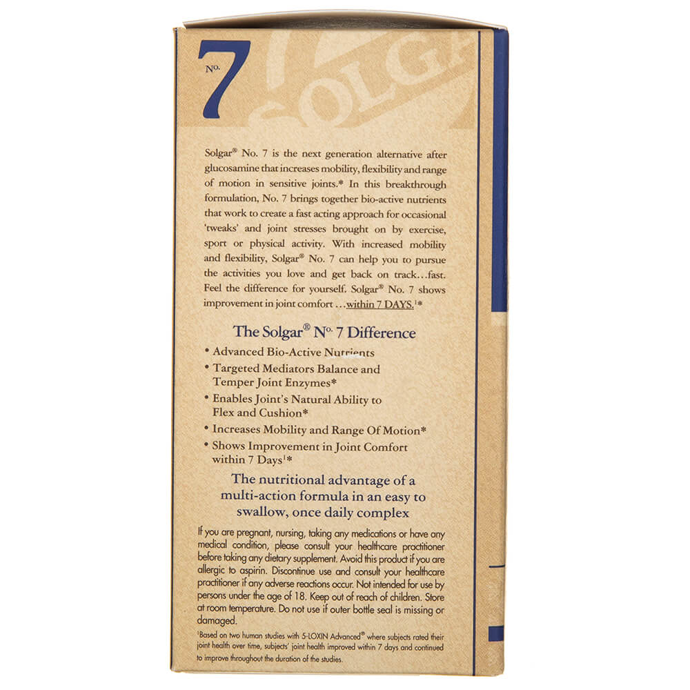 Solgar NO. 7, Apoyo Articular - 60 Cápsulas Veg. - Imagen 6