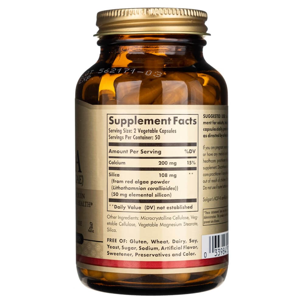 Solgar Sílice oceánica 25 mg - 100 Cápsulas vegetales - Imagen 2