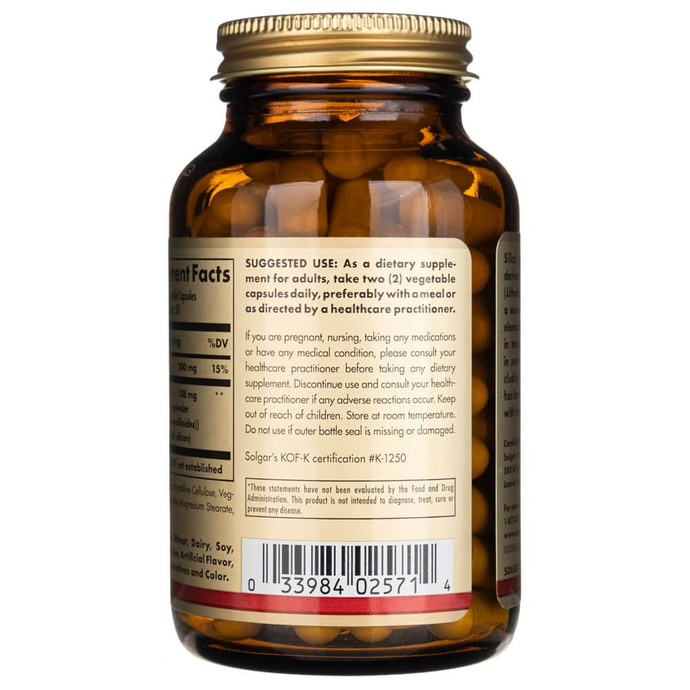 Solgar Sílice oceánica 25 mg - 100 Cápsulas vegetales - Imagen 3