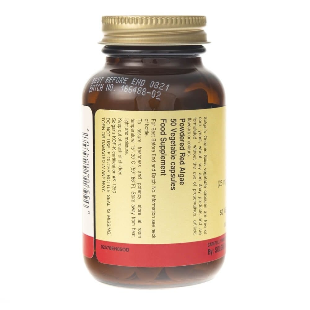 Solgar Sílice oceánica 25 mg - 50 Cápsulas - Imagen 3