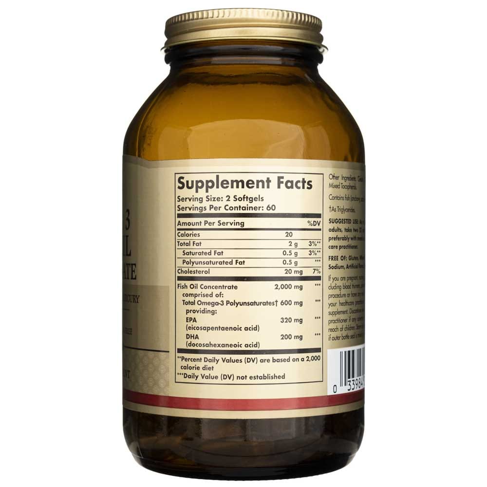 Solgar Omega-3 Aceite de Pescado Concentrado - 120 Cápsulas Blandas - Imagen 2