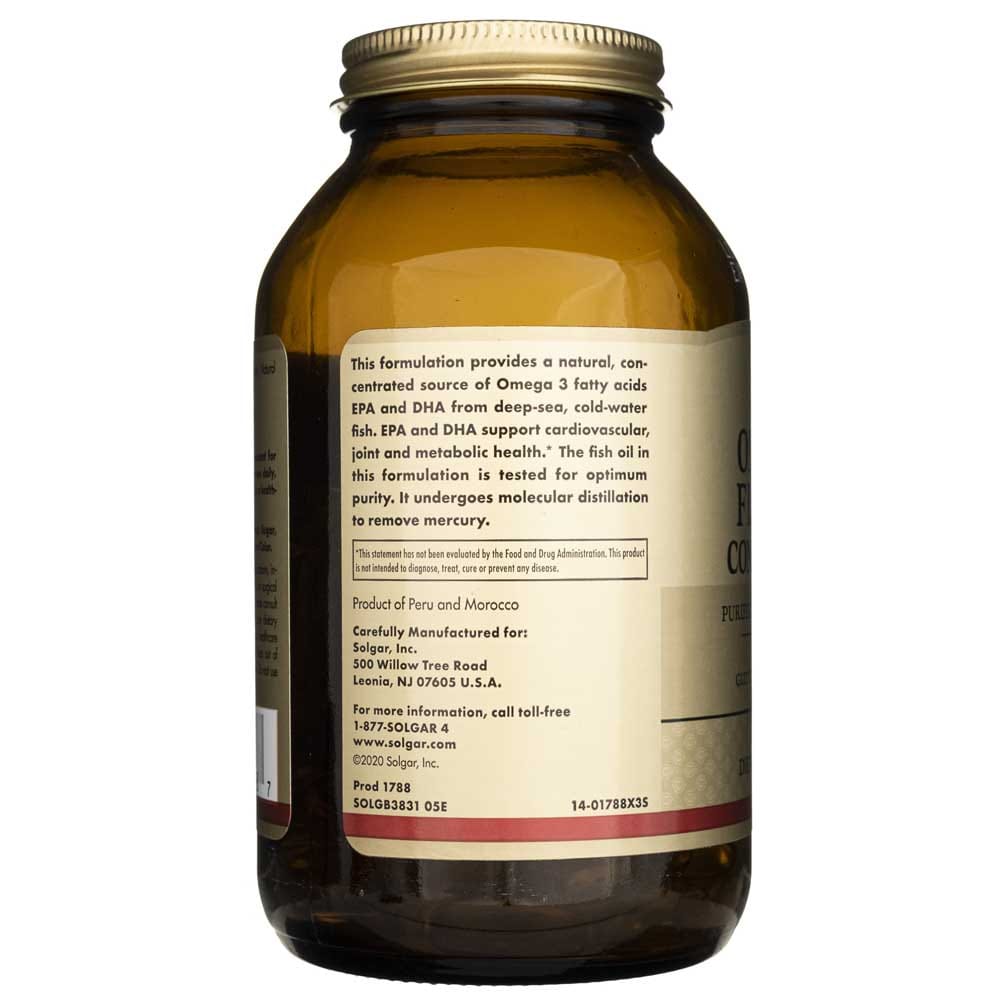 Solgar Omega-3 Aceite de Pescado Concentrado - 120 Cápsulas Blandas - Imagen 4