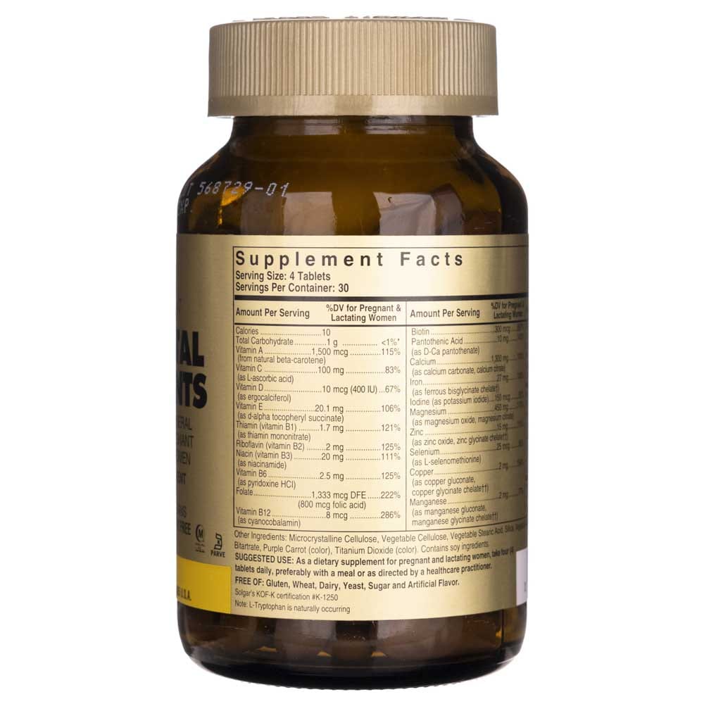 Solgar Nutrientes Prenatales - 120 Tabletas - Imagen 2