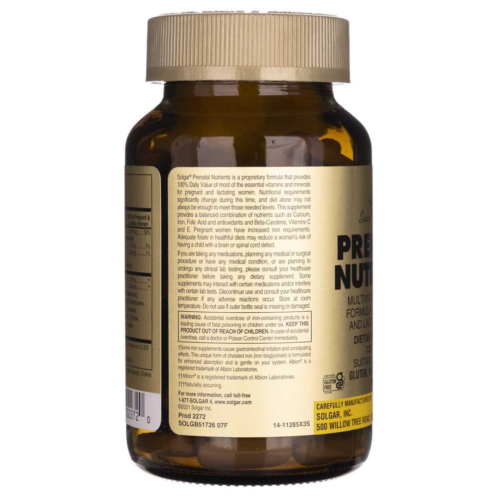 Solgar Nutrientes Prenatales - 120 Tabletas - Imagen 4