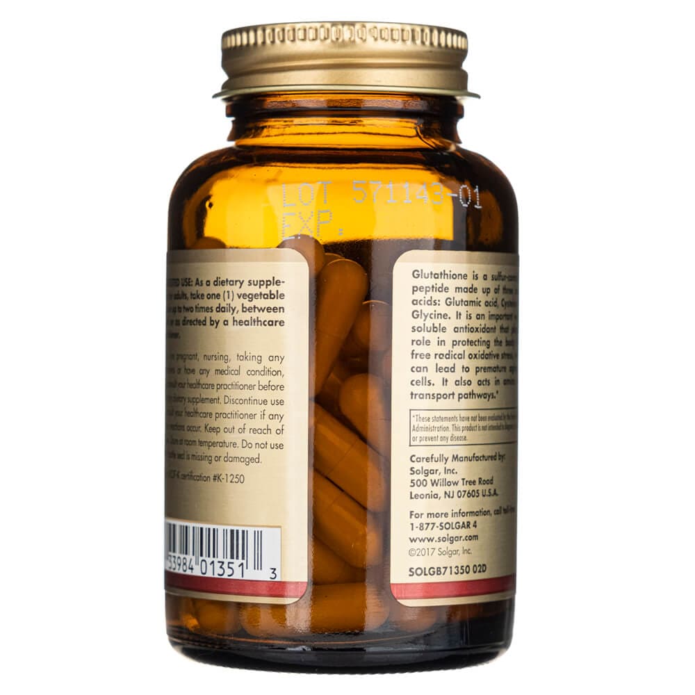 Solgar L-Glutatión reducido 250mg - 60 cápsulas vegetales - Imagen 3