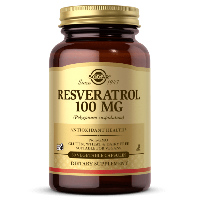 Solgar Resveratrol 100 mg - 60 Cápsulas Vegetales