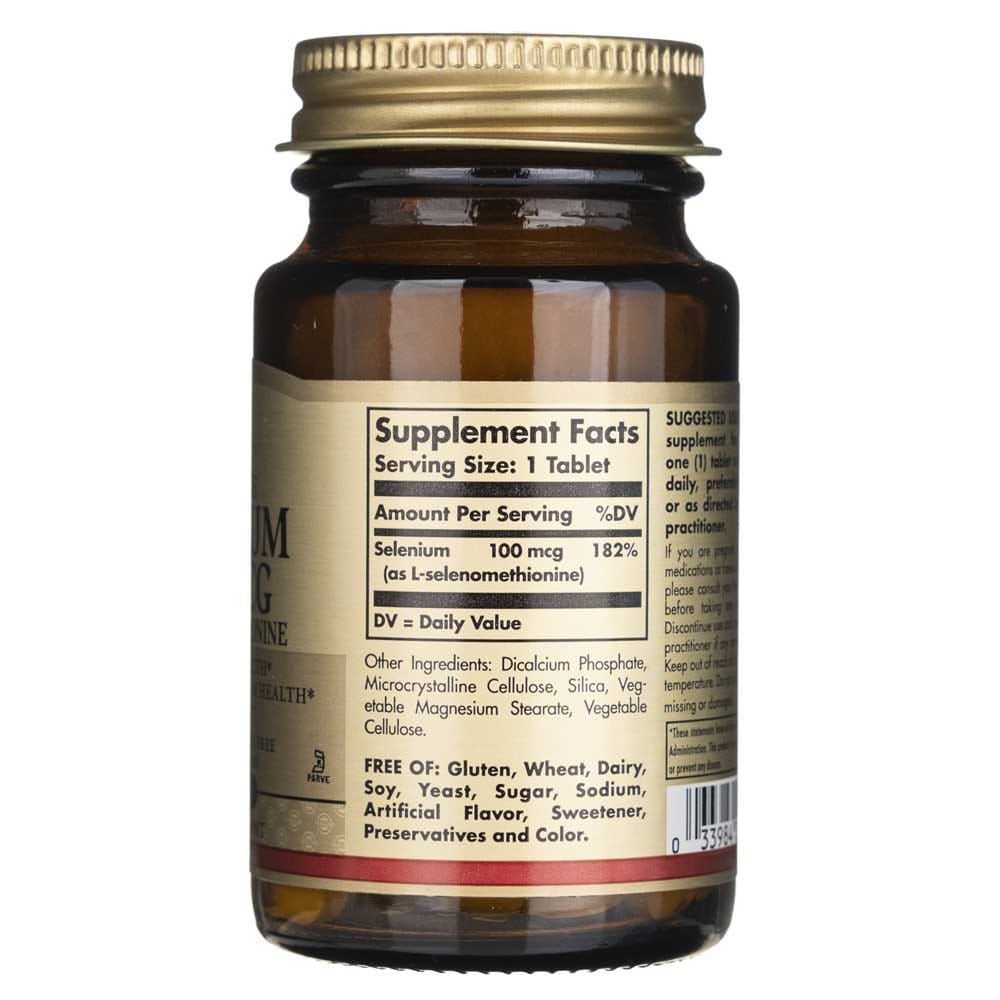 Solgar Selenio sin levadura 100 mcg - 100 Tabletas - Imagen 2