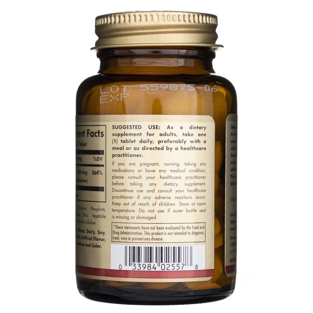 Solgar Selenio sin levadura 200 mcg - 100 Tabletas - Imagen 5