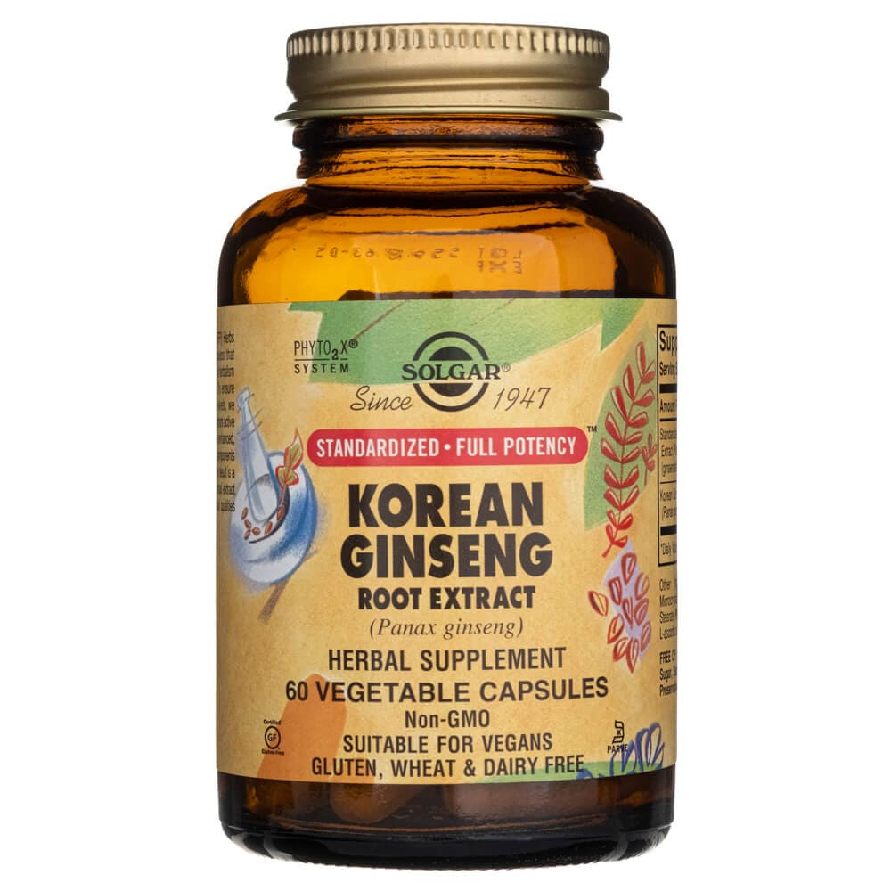 Solgar SFP Extracto de Raíz de Ginseng Coreano - 60 Cápsulas Vegetales