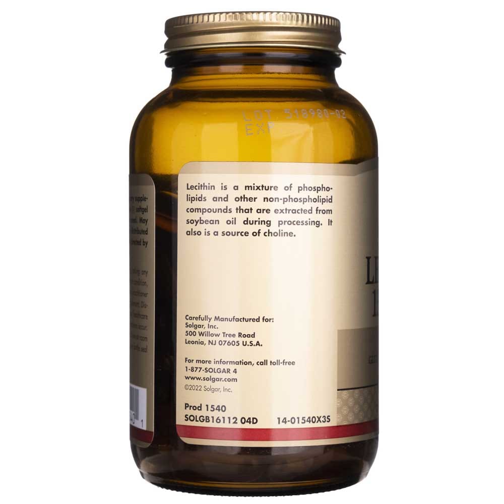 Solgar Lecitina de soja 1360 mg - 100 cápsulas blandas - Imagen 3
