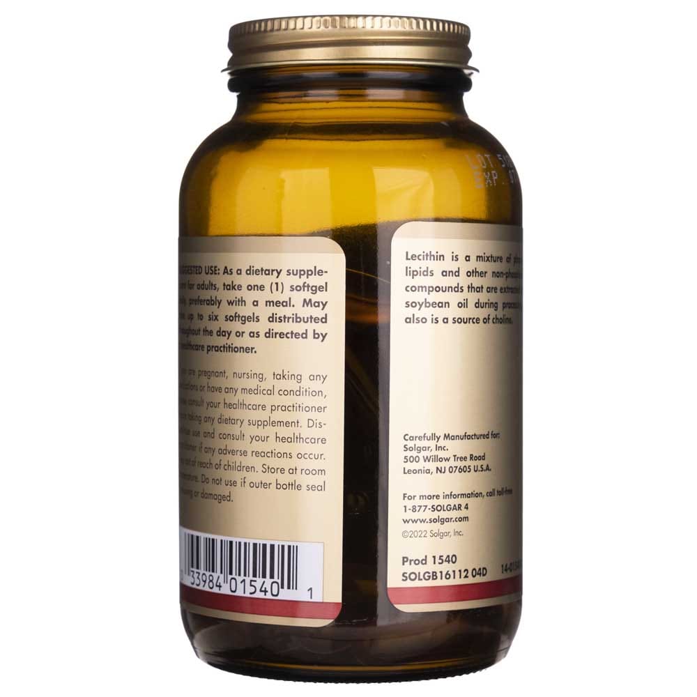 Solgar Lecitina de soja 1360 mg - 100 cápsulas blandas - Imagen 4