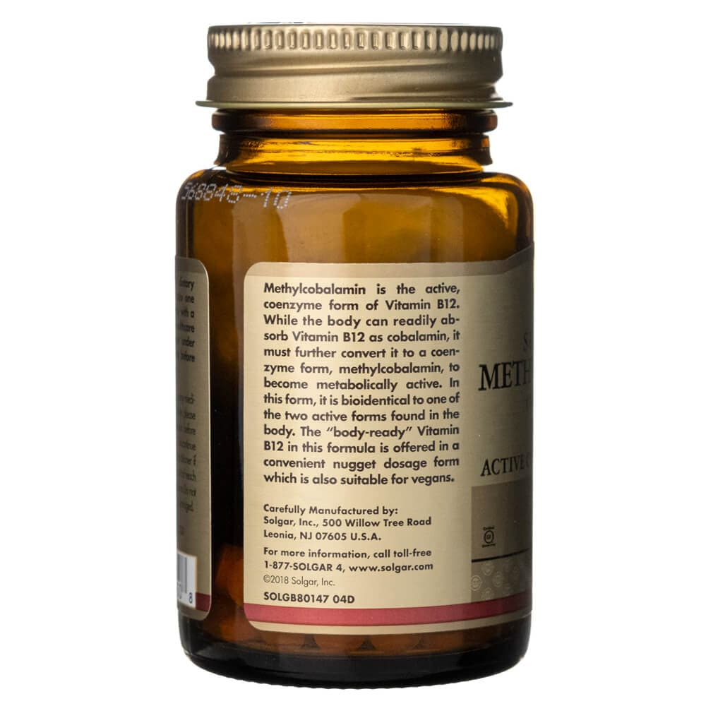 Solgar Metilcobalamina sublingual (Vitamina B12) 1000 mcg - 30 Pepitas - Imagen 5