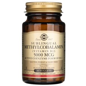 Solgar Metilcobalamina sublingual (Vitamina B12) 5000 mcg - 30 Tabletas