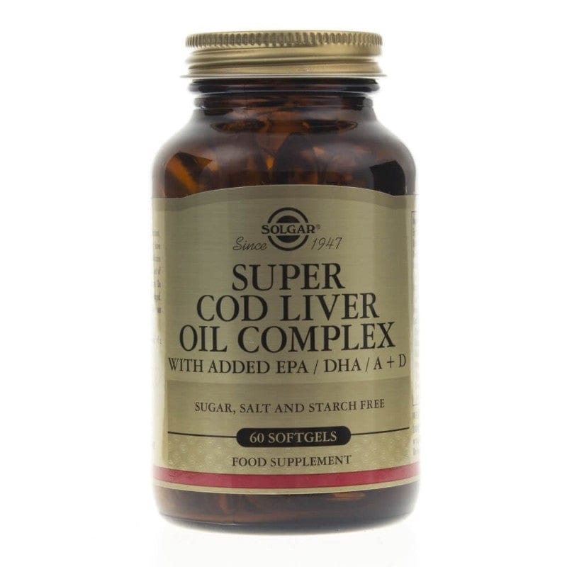 Solgar Super Aceite de Hígado de Bacalao Complejo - 60 Cápsulas blandas