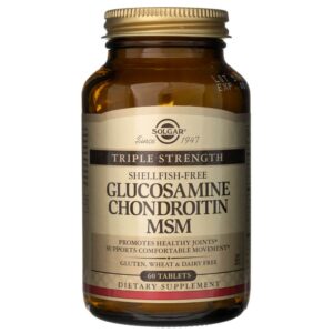 Solgar Glucosamina Condroitina MSM Triple Fuerza - 60 Tabletas