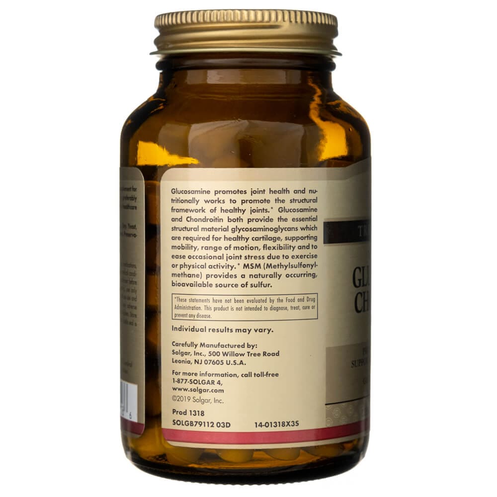 Solgar Glucosamina Condroitina MSM Triple Fuerza - 60 Tabletas - Imagen 5
