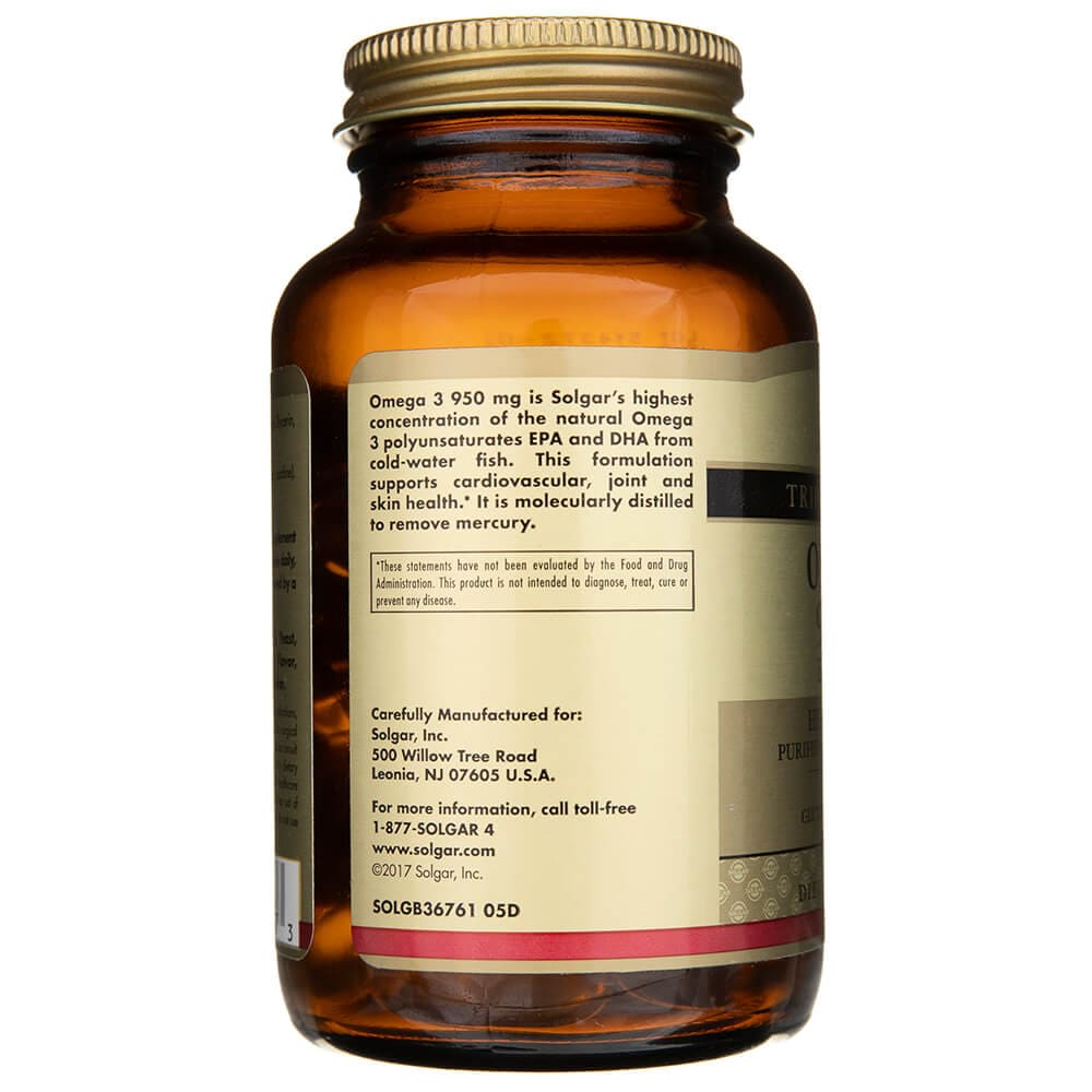 Solgar Omega 3 triple potencia 950 mg - 50 cápsulas blandas - Imagen 5