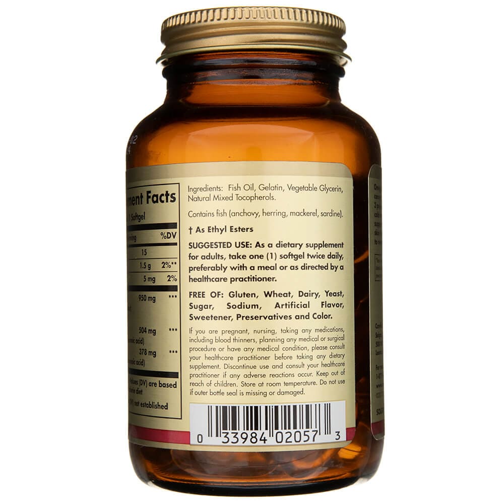 Solgar Omega 3 triple potencia 950 mg - 50 cápsulas blandas - Imagen 3