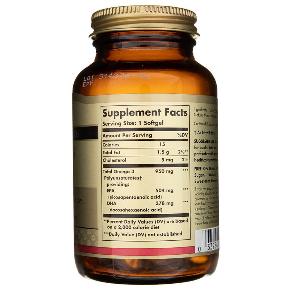Solgar Omega 3 triple potencia 950 mg - 50 cápsulas blandas - Imagen 2