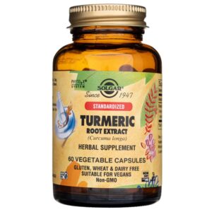Solgar Extracto de Raíz de Cúrcuma, Estandarizado - 60 Cápsulas Vegetales