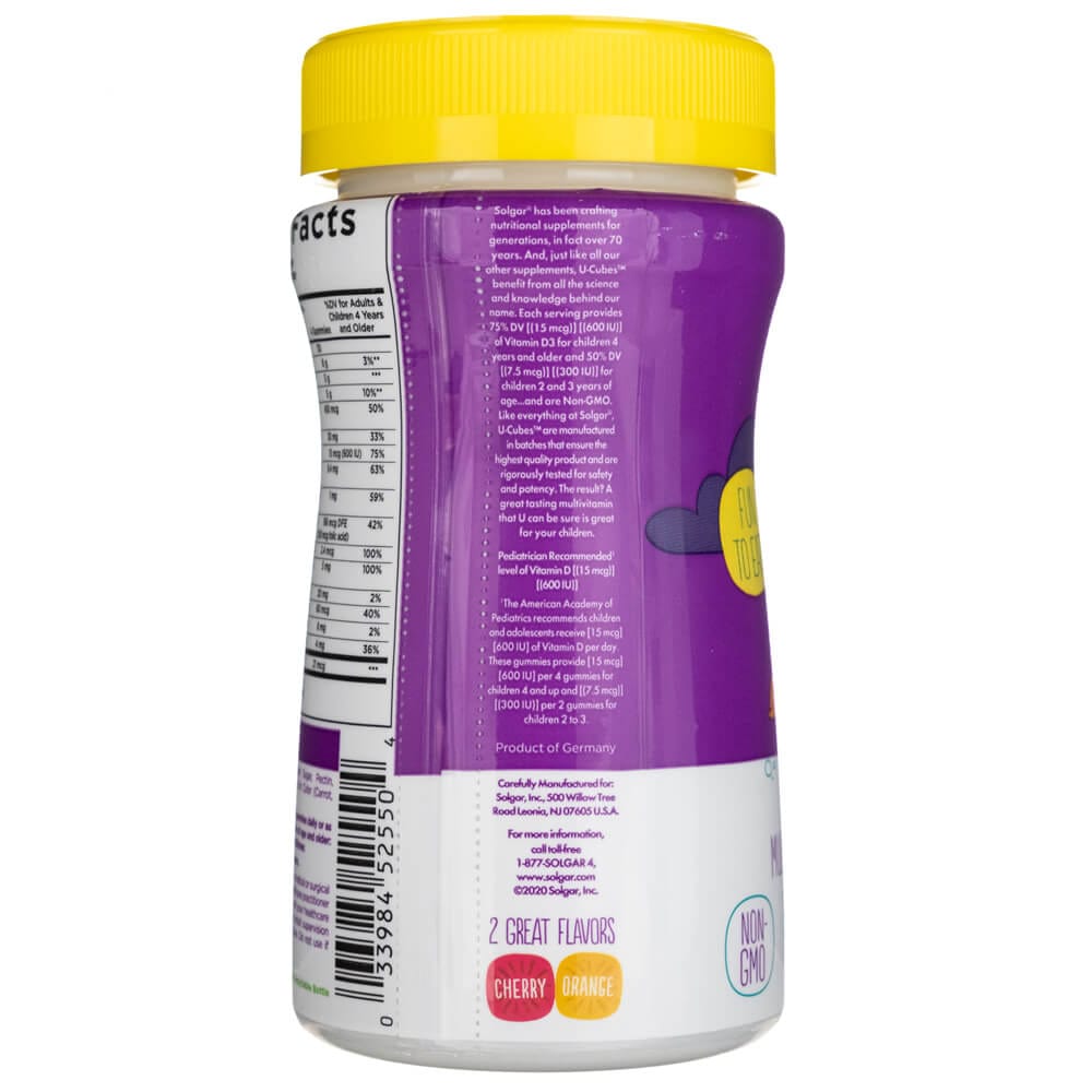 Solgar U-Cubes Multivitaminas y Minerales para Niños - 60 Gomitas - Imagen 3