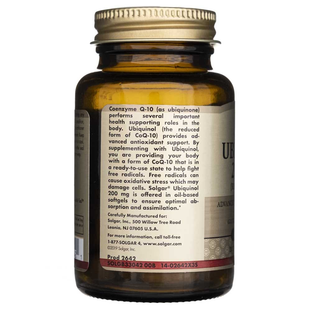 Solgar Ubiquinol 200 mg - 30 Cápsulas blandas - Imagen 3