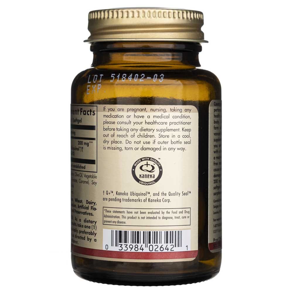 Solgar Ubiquinol 200 mg - 30 Cápsulas blandas - Imagen 4