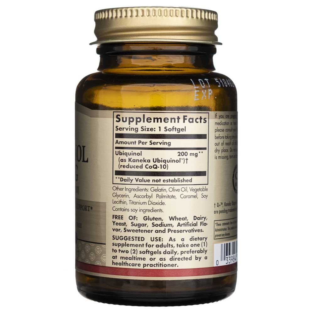 Solgar Ubiquinol 200 mg - 30 Cápsulas blandas - Imagen 2