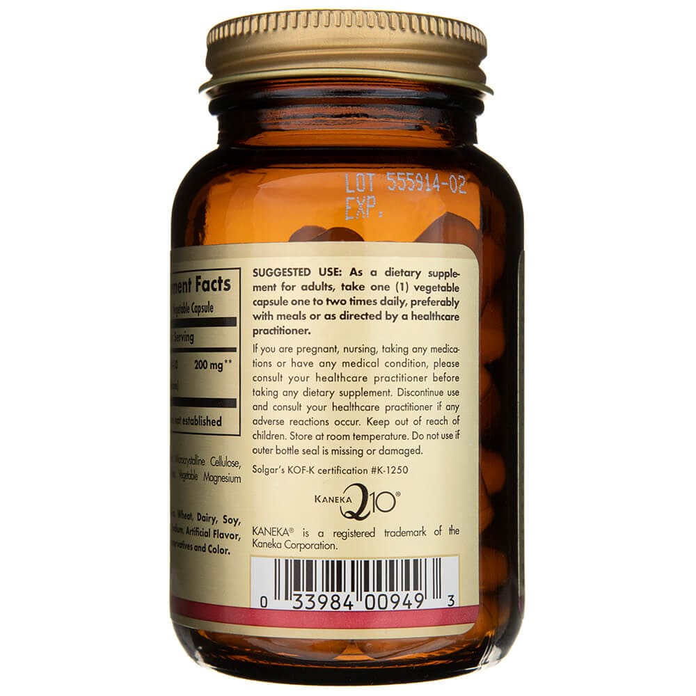 Solgar CoQ-10 vegano 200 mg - 60 cápsulas vegetales - Imagen 3