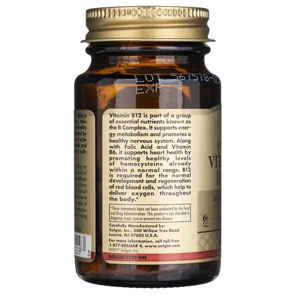 Solgar Vitamina B12 1000 mcg - 100 Nuggets - Imagen 3