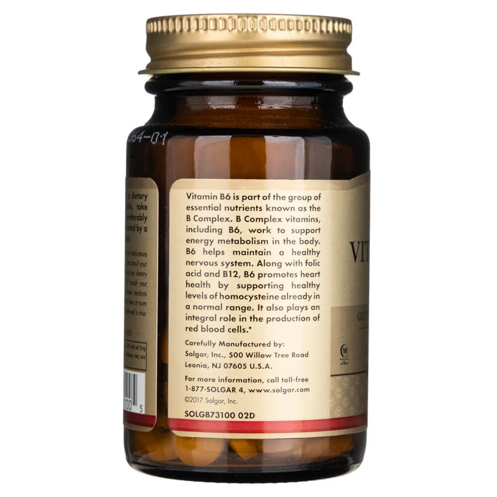 Solgar Vitamina B6 50 mg - 100 Tabletas - Imagen 2