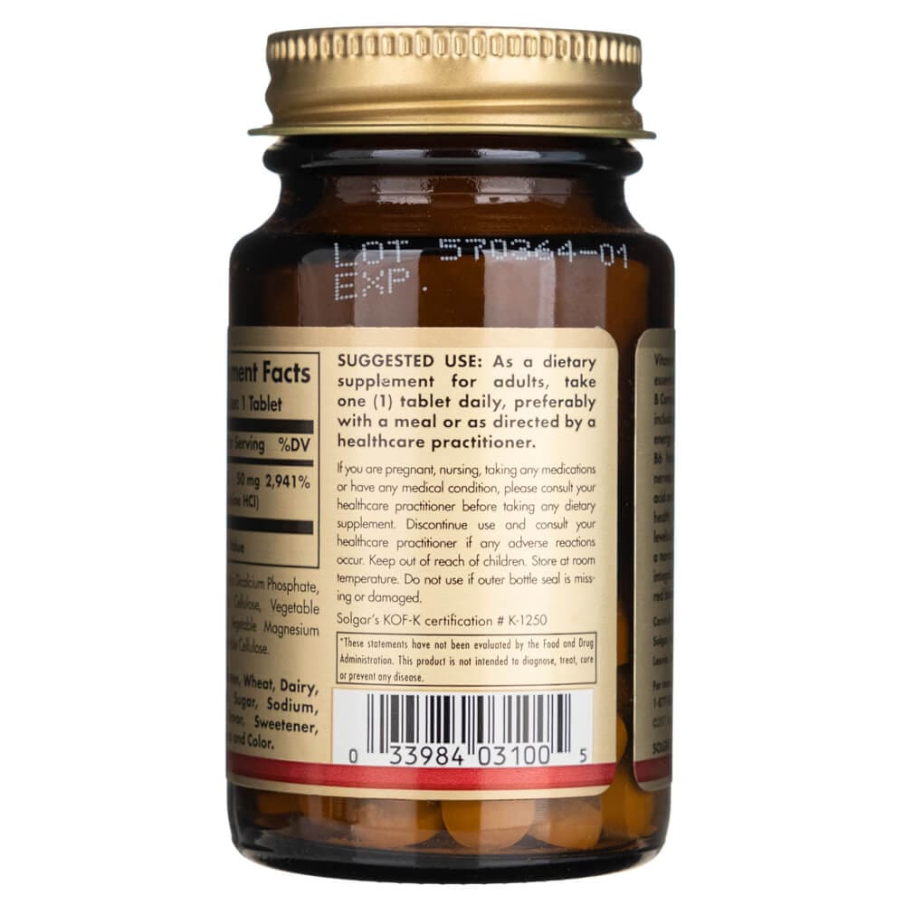 Solgar Vitamina B6 50 mg - 100 Tabletas - Imagen 4