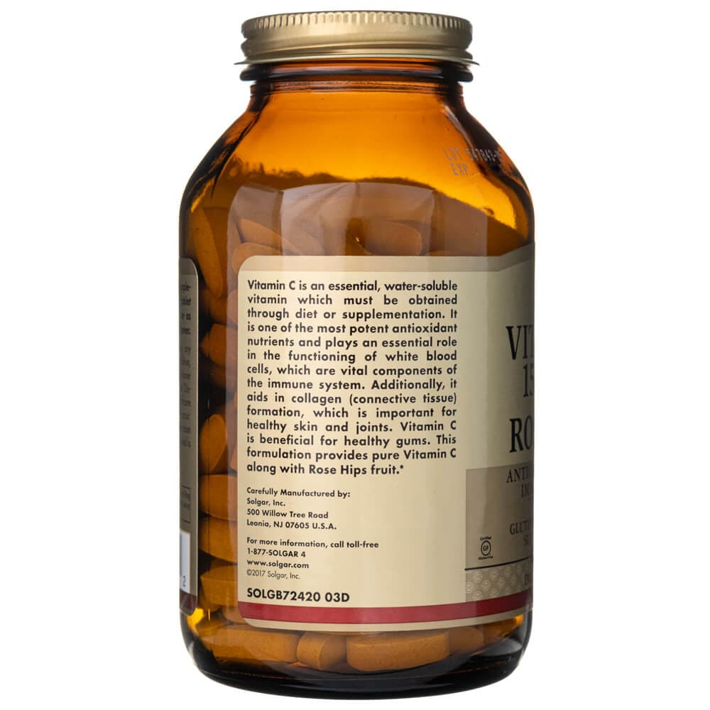 Solgar Vitamina C 1500 mg con Escaramujo - 180 Tabletas - Imagen 5