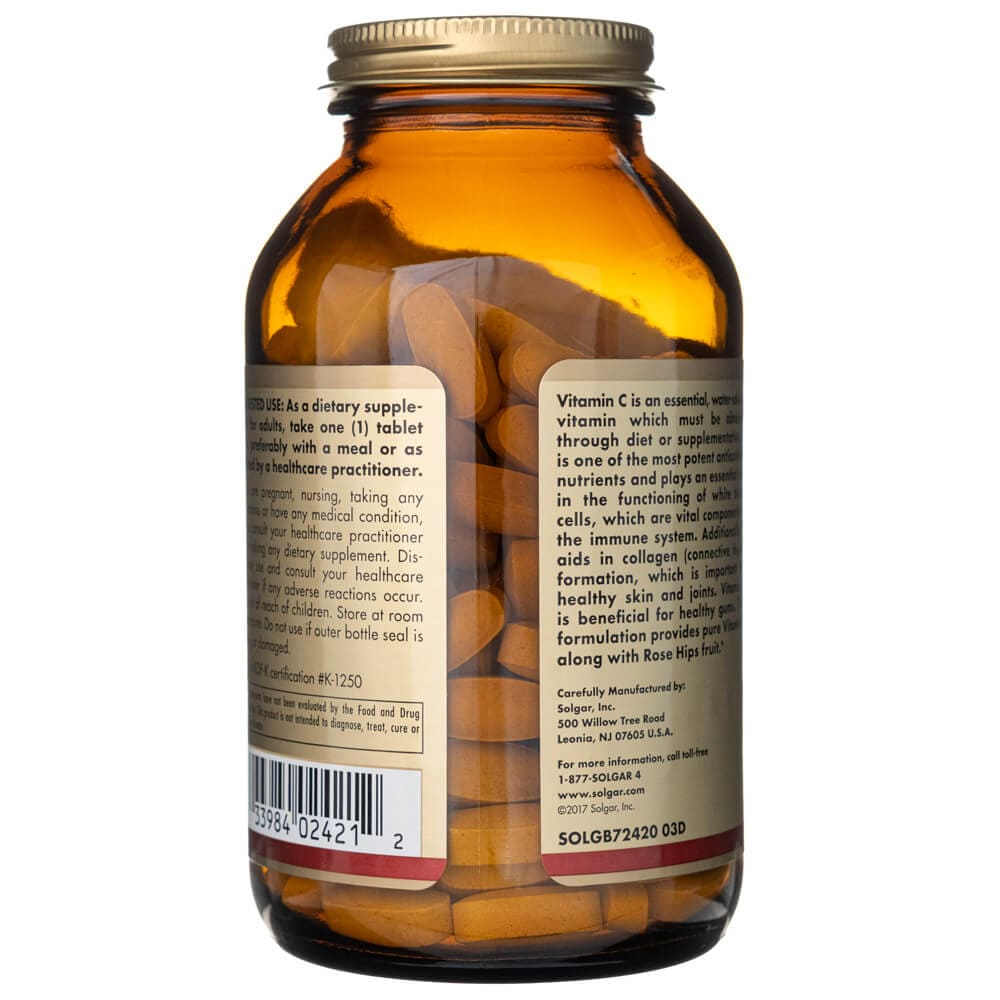 Solgar Vitamina C 1500 mg con Escaramujo - 180 Tabletas - Imagen 3