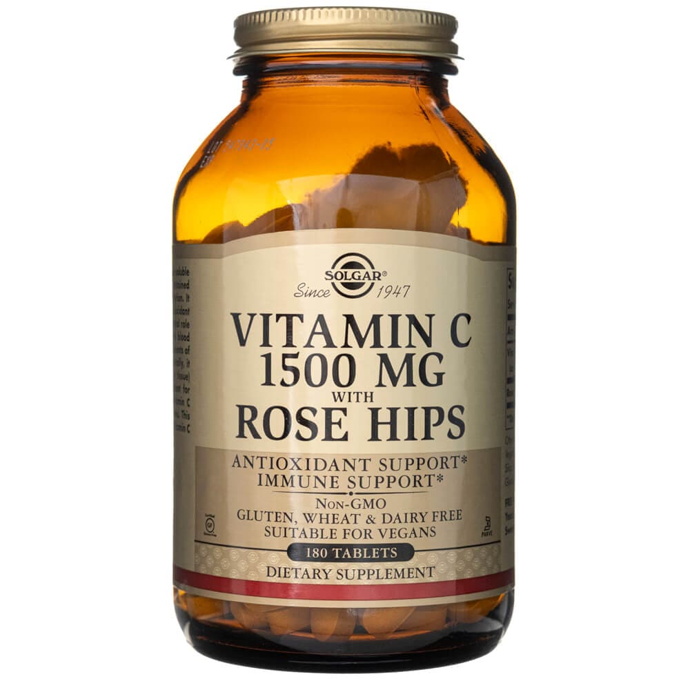 Solgar Vitamina C 1500 mg con Escaramujo - 180 Tabletas