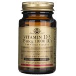 Solgar Vitamina D3 25 mcg (1000 UI) - 100 Tabletas masticables