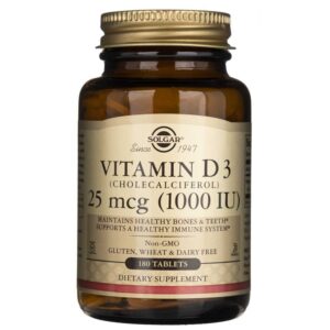 Solgar Vitamina D3 25 mcg (1000 UI) - 180 Tabletas