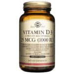 Solgar Vitamina D3 25 mcg (1000 UI) - 250 Cápsulas blandas