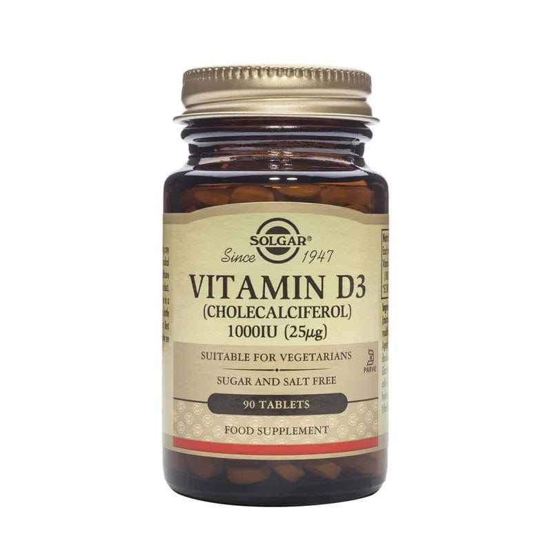 Solgar Vitamina D3 25 mcg (1000 UI) - 90 Tabletas