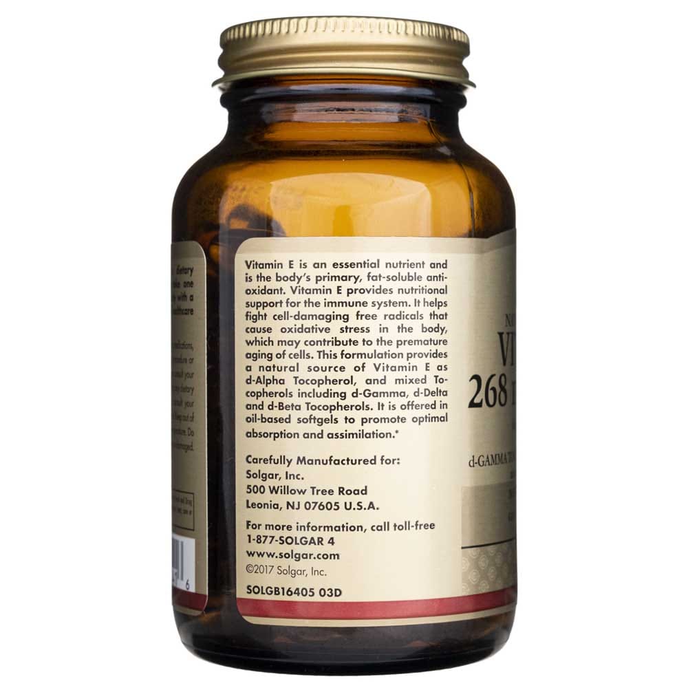 Solgar Vitamina E 268 mg - 100 Cápsulas blandas - Imagen 3