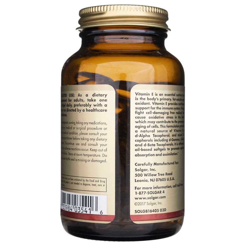Solgar Vitamina E 268 mg - 100 Cápsulas blandas - Imagen 4