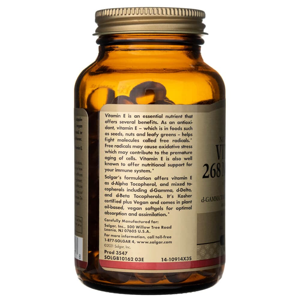 Solgar Vitamina E 268 mg (400 UI) (d-Alfa tocoferol) - 100 Cápsulas blandas - Imagen 5