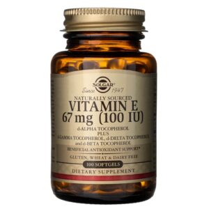 Solgar Vitamina E 67 mg (100 UI) (d-Alfa tocoferol) - 100 cápsulas blandas