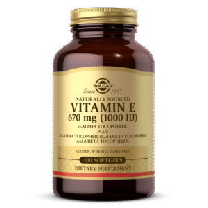 Solgar Vitamina E 670 mg (1000 UI) (d-Alfa tocoferol) - 100 Cápsulas blandas