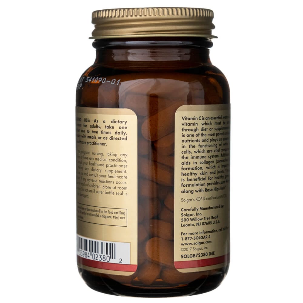 Solgar Vitamina C 500 mg con Escaramujo - 100 Tabletas - Imagen 4