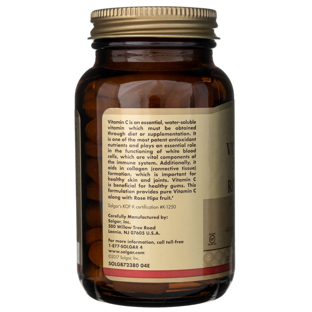 Solgar Vitamina C 500 mg con Escaramujo - 100 Tabletas - Imagen 5