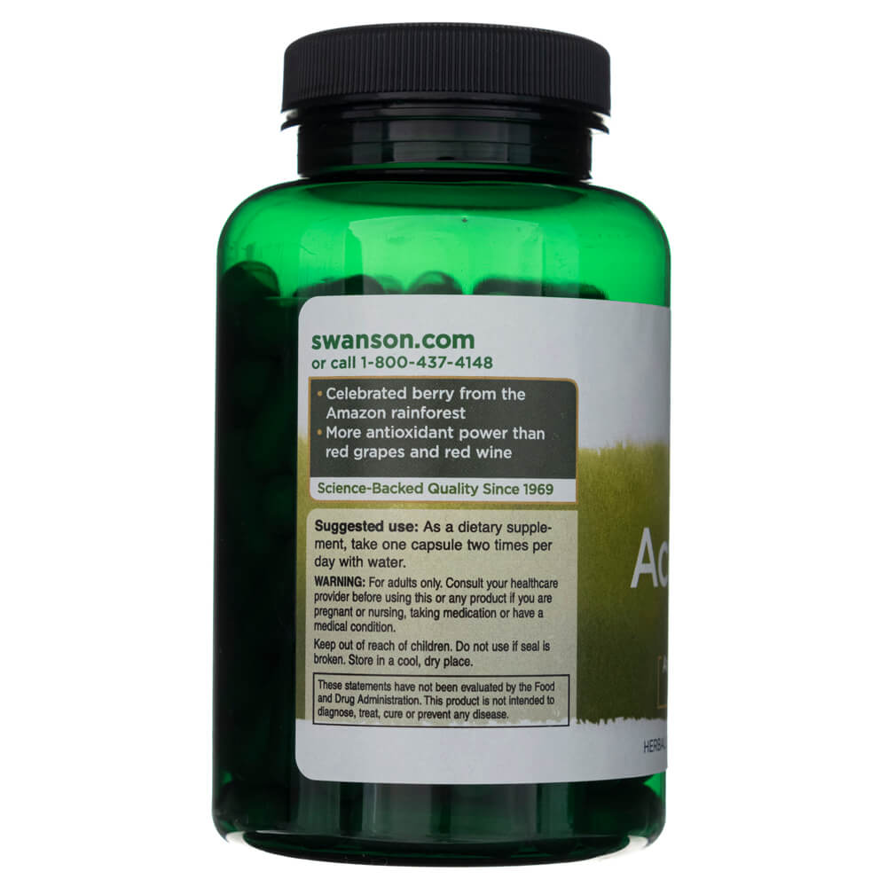 Swanson Acai Berry 500 mg - 120 Cápsulas - Imagen 4